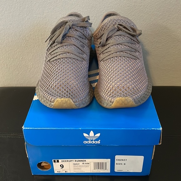 Size 9 Men’s adidas Deerupt Runner Grey Three/Grey Four/Footwear White - Picture 2 of 6